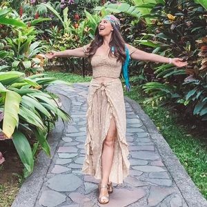 Planet blue crop top (matching set)